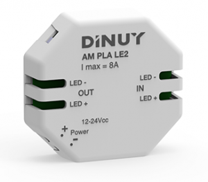 DINUY AM PLA LE2 – Versterker 12-24VDC / 8A inbouw